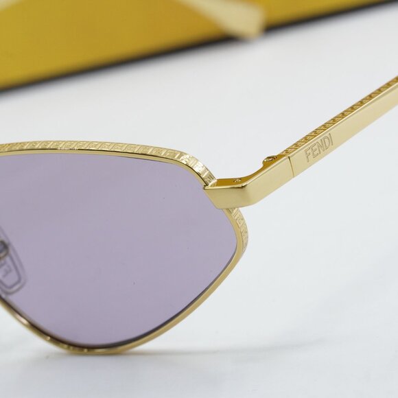Final Price! Fendi FE40068U 30S Gold/Lilac Sunglasses - Picture 8 of 12